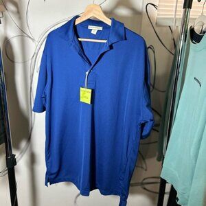 NEW Port Authority Short Sleeve Men’s Royal Blue Polo Size Large